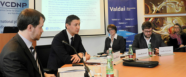 Panelists (from left): Dmitry Konukhov, Anton Khlopkov, Laura Rockwood and Fyodor Lukyanov