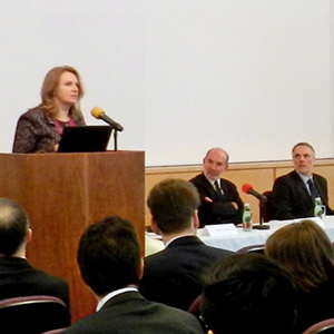 VCDNP Executive Director Elena Sokova gives opening remarks.