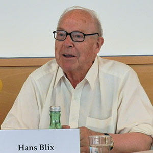 Dr. Hans Blix, former DG of the IAEA and head of UNMOVIC