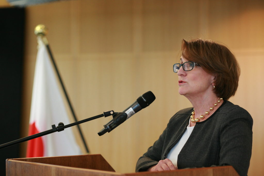 VCDNP Executive Director Laura Rockwood providing opening remarks. Photo Credit: David Cliff, VCDNP