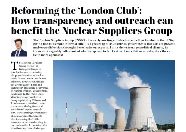 Nuclear Suppliers Group Louis Reitmann VCDNP